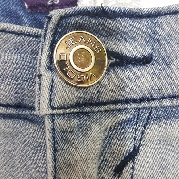 🌞Vigold blue distress frayed hem shorts size 7/8 - Picture 5 of 5